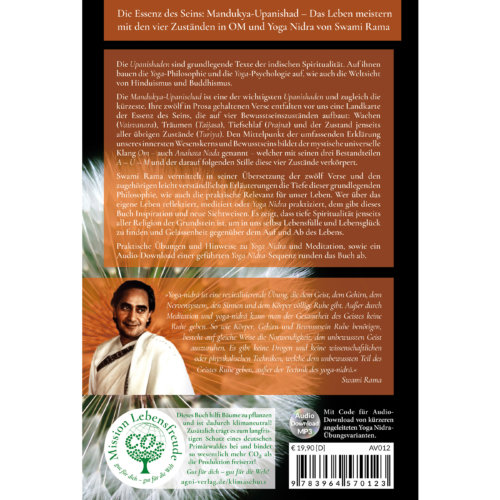 AV012 Die Essenz des Seins - Mandukya-Upanishad (Swami Rama) - Yoga Nidra - Agni Verlag - Rückcover